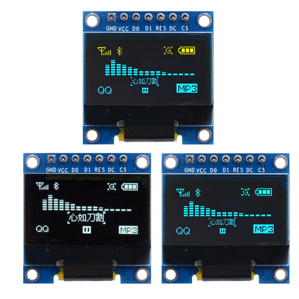 Módulo de pantalla OLED de 0,96 pulgadas SSD1306 I2C IIC SPI Serial 128X64 LCD 4 pines amarillo azul blanco azul para Arduino