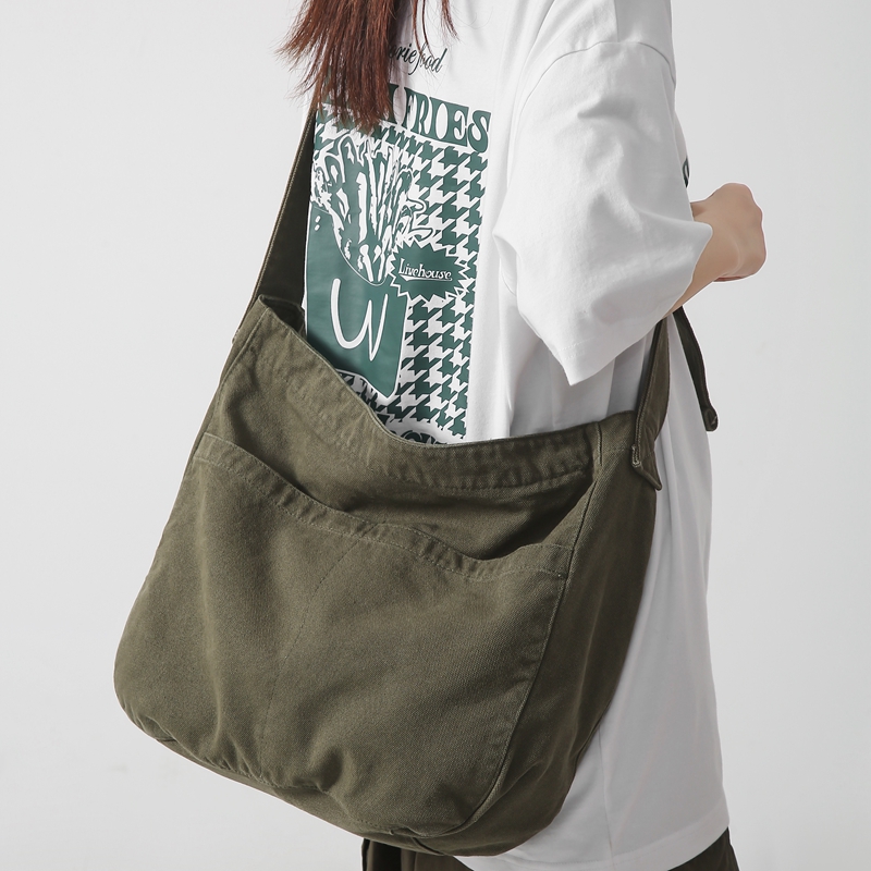 Frauen Casual Leinwand Schule Umhängetaschen Für Studenten Weibliche Einfarbig Große Kapazität Tote Tasche Trendy Coole Männer Schulter Tasche