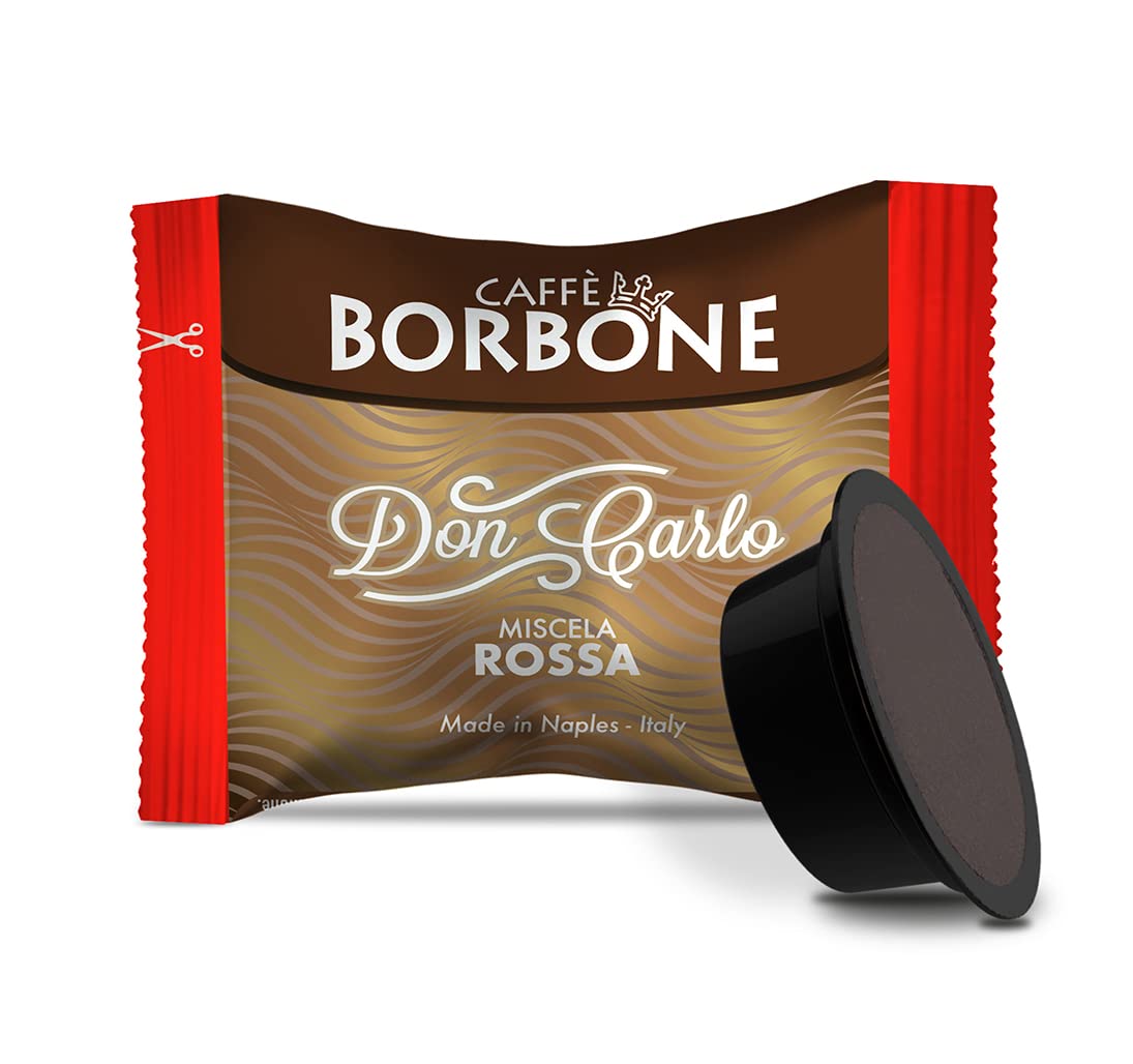 Café Borbone Don Carlo, Mezcla Roja - 100 Cápsulas - Compatible con Máquinas Eléctricas Lavazza * Mio *