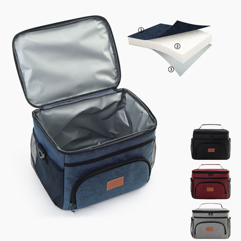 Mochila térmica para el almuerzo a prueba de fugas de gran capacidad, bolsa aislante grande para Picnic, bolsa de hombro para almacenamiento al aire libre