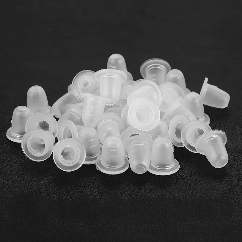 100 Uds taza de tinta de tatuaje desechable tamaño pequeño y grande silicona tatuaje permanente maquillaje cejas pigmento contenedor tapas