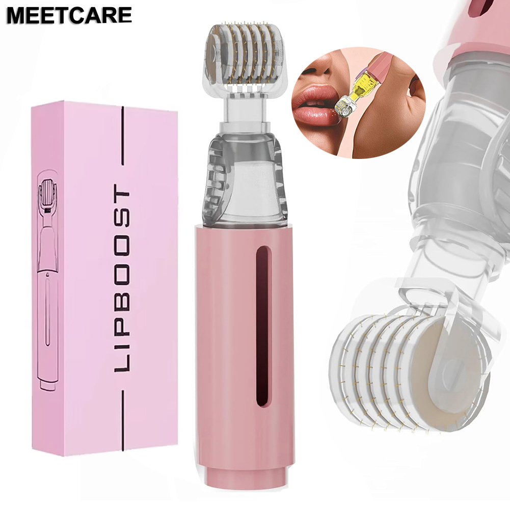 105 agulha de titânio derma rolo lábio boost microagulha dermaroller para lábio barba cuidados com o cabelo micro agulha rosto massagem ferramenta beleza