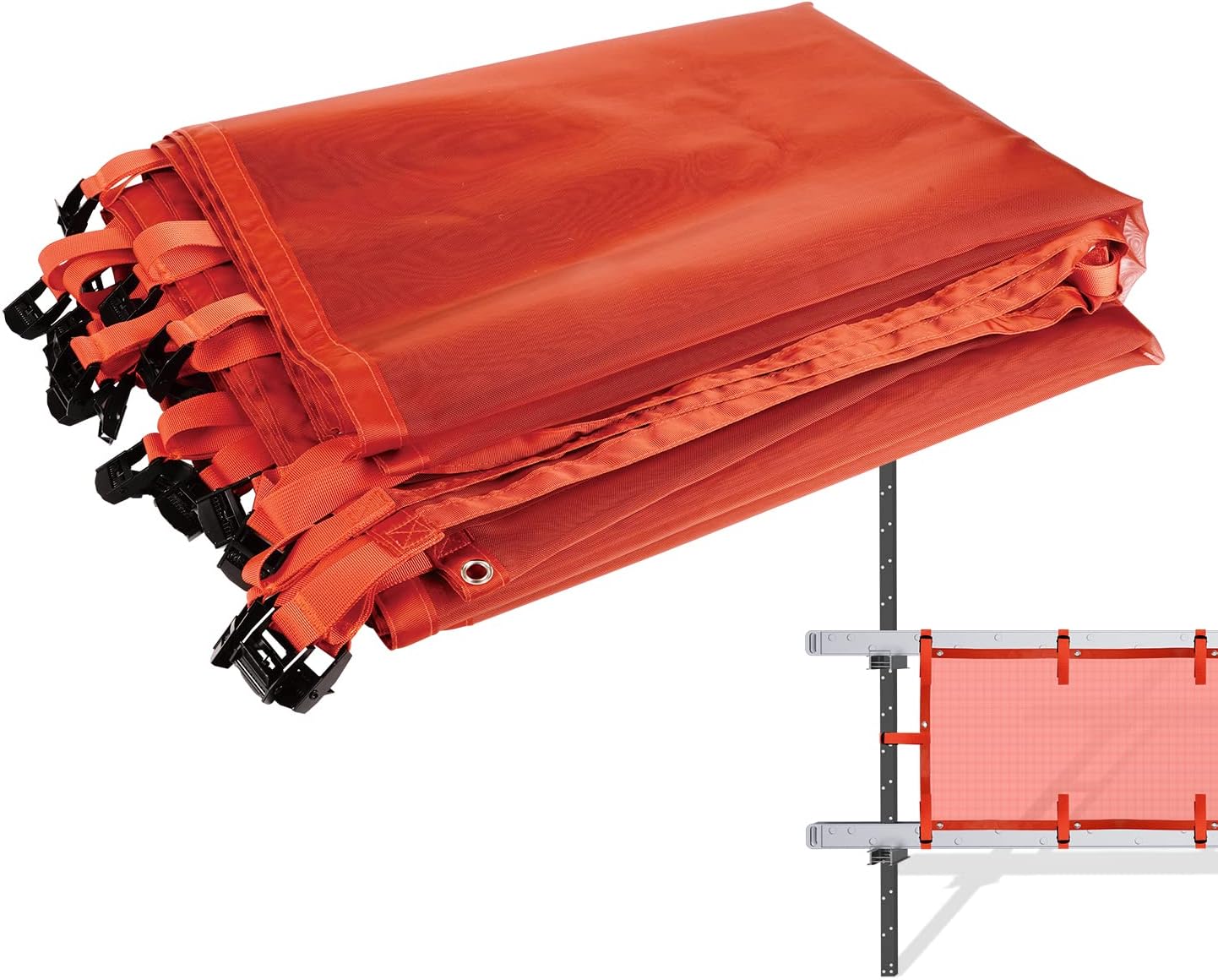 Industrial Safety Netting: 20ft Debris Guard Rail for Construction Sites, Scaffold Enclosure & Visibility Barrier