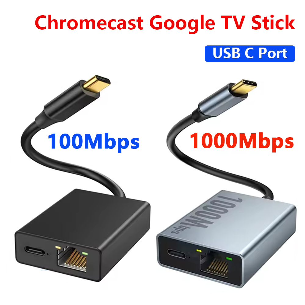 Сетевая карта Awapow 1000/100 Мбит/с, адаптер Ethernet Type-C Micro USB для Chromecast 4K, Google TV, телефонов, планшетов, устройств Android