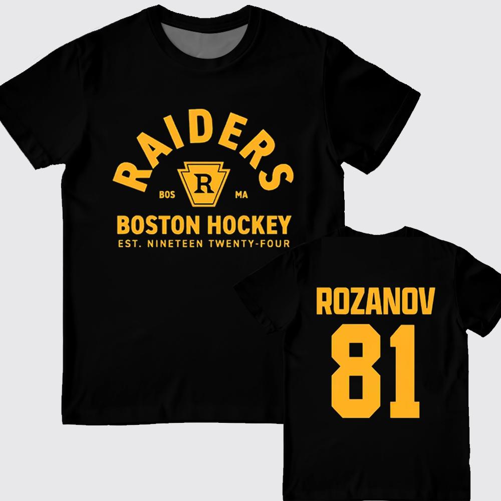 Maglia da hockey per rivalry riscaldata TV Ilya Rozanov Camicia a maniche corte per giochi di ruolo Y2K T-shirt girocollo streetwear per uomo e donna
