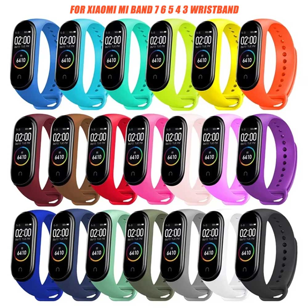 Cinturino per orologio per Xiaomi Mi Band 7 6 5 4 3 cinturino in silicone cinturini da polso correa Mi Band 6 7 5 4 accessori Smartwatch