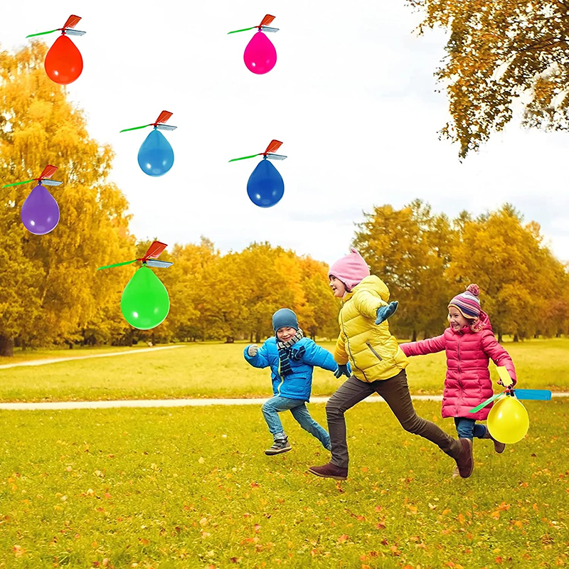 6PCS Luft Ballon Hubschrauber Spielzeug Lustige Ballon Ortable Outdoor Hubschrauber Fliegen Kinder Geburtstag Party kinder Tag Spiel
