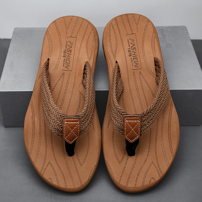 Sandal jepit pantai pria, musim panas, sandal jepit anti-selip, sandal datar kasual ringan luar ruangan, Sandal Hombre Chinelo Masculino Klapki
