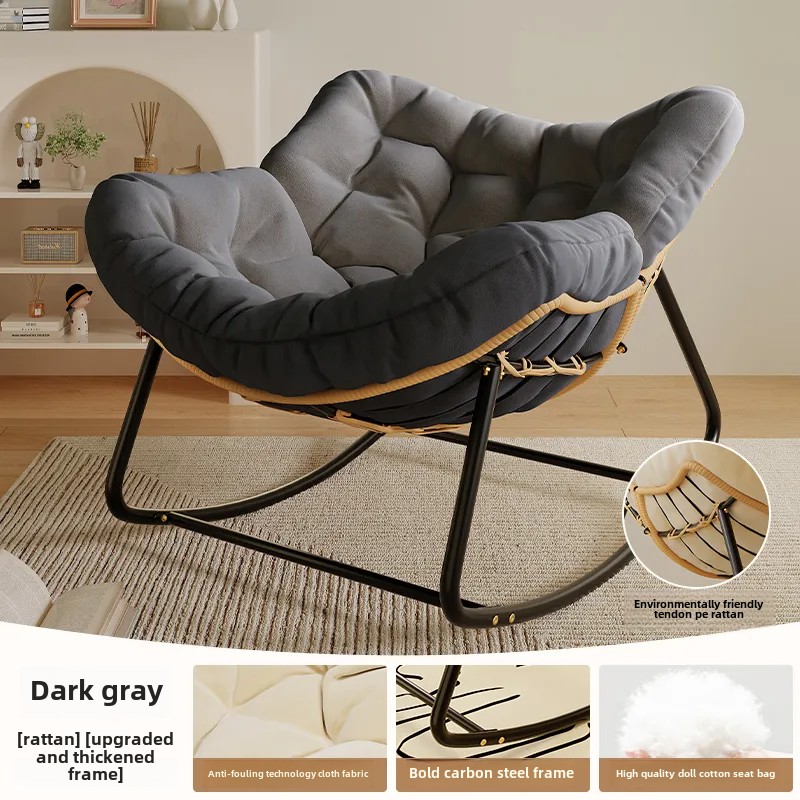 Mecedora caliente, sillón reclinable de ratán, balcón, hogar, ocio, sofá individual perezoso, apartamento pequeño de celebridad de Internet, dormitorio, silla
