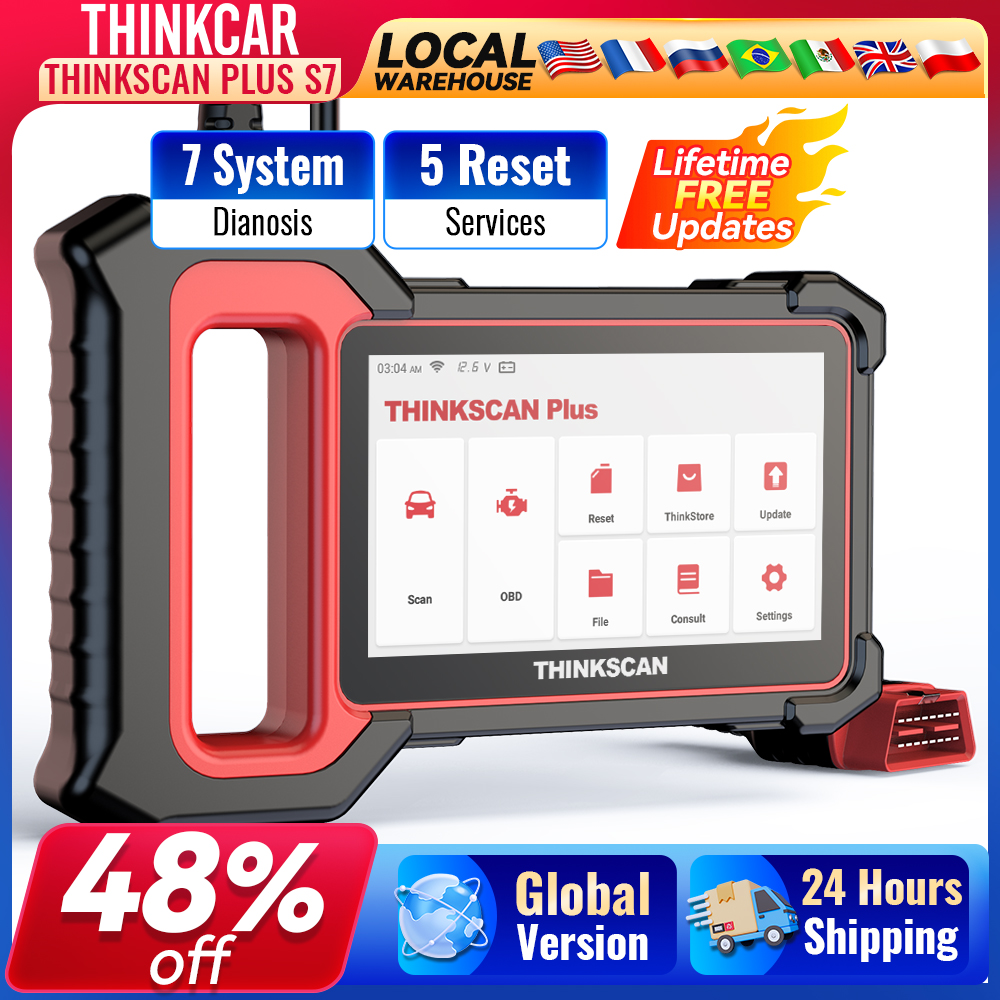 THINKCAR Thinkscan Plus S7/S6/S4 narzędzia diagnostyczne OBD2 skrzynia biegów/ABS/SRS diagnostyka systemu samochodowy czytnik kodów samochodowych skaner obd2 dla mechaników