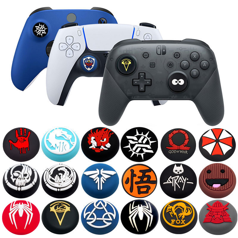 Мягкая силиконовая ручка для большого пальца, 2 шт., для Sony Playstation 5 4 PS5 PS4 XBOX Switch Pro, защитный чехол для джойстика контроллера