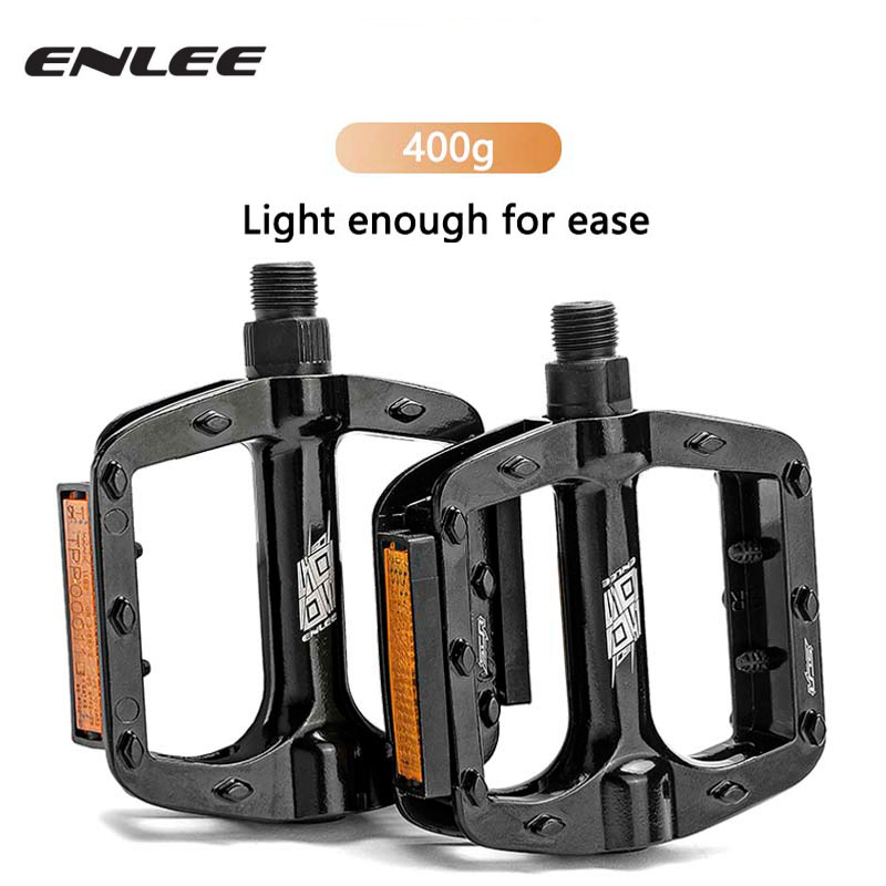 ENLEE Pedal sepeda 3 bantalan, Pedal sepeda ultra ringan Anti selip CNC BMX sepeda jalan MTB, Pedal DU Bersepeda bantalan tertutup