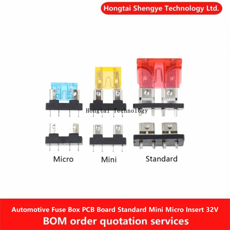 Porte-fusible de voiture carte PCB Standard Mini Micro petite lame Auto automobile bateau 32V insertion de soudure pour clips de sécurité de carte PCB