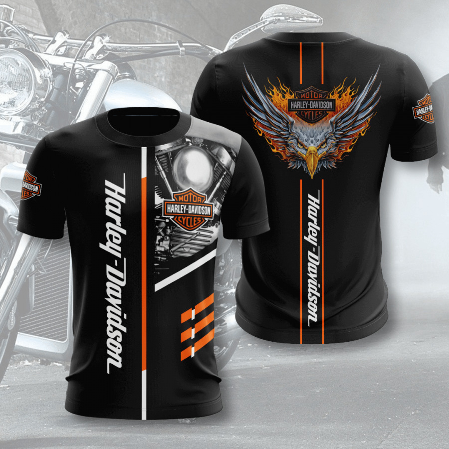 Мужская футболка с 3D принтом для гонок на мотоциклах Harley Davidson, сушильная одежда, свободная спортивная одежда, повседневная одежда большого размера с коротким рукавом
