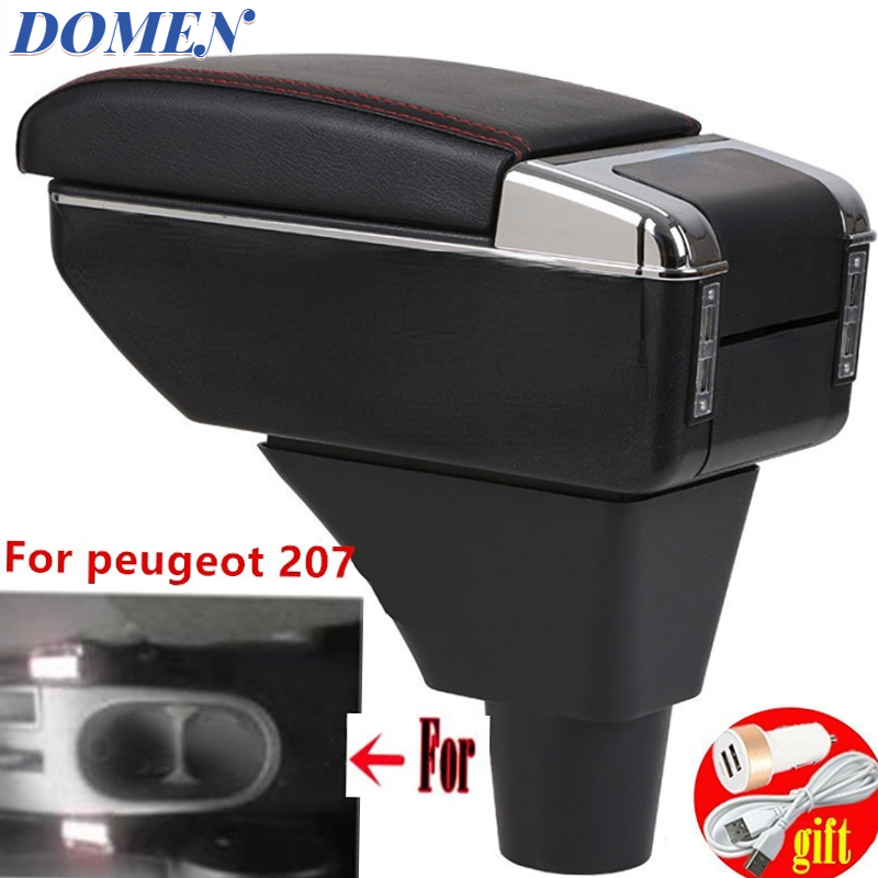 Подлокотник для Peugeot 207, центральный органайзер, детали для дооснащения, аксессуары для автомобиля, легко устанавливается
