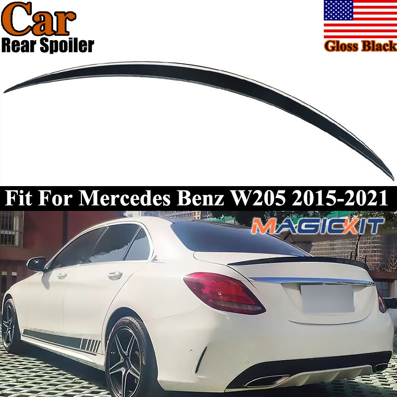 Becquet de toit noir brillant, pour mercedes-benz W205, classe C C180 C200 C300 C43 C63 AMG S 2015 – 2021 berline