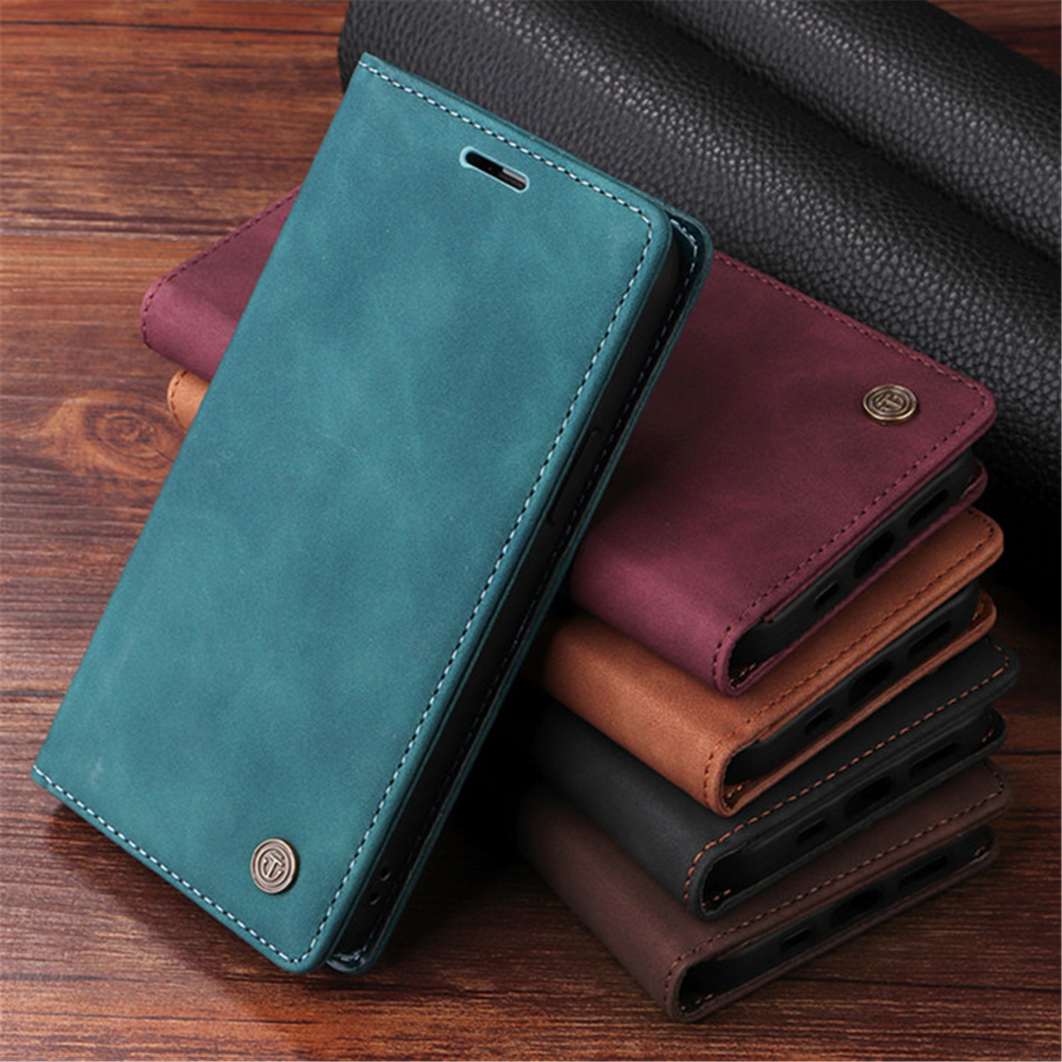 Custodia a Portafoglio in Pelle di Lusso per Samsung Galaxy S26 S25 S22 S23 S24 Ultra S10 Plus S20 S21 FE Note 20 Ultra