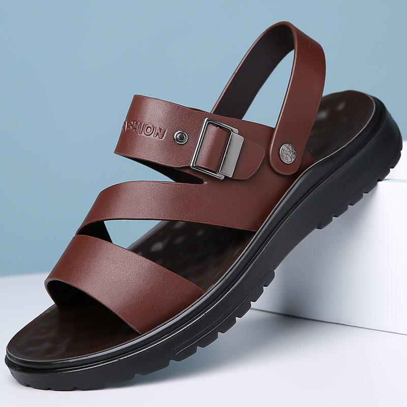 Modieuze zomerslippers voor heren, all-match strandslippers, zachte bodem, antislip, slijtvast, coole sandalen-t86