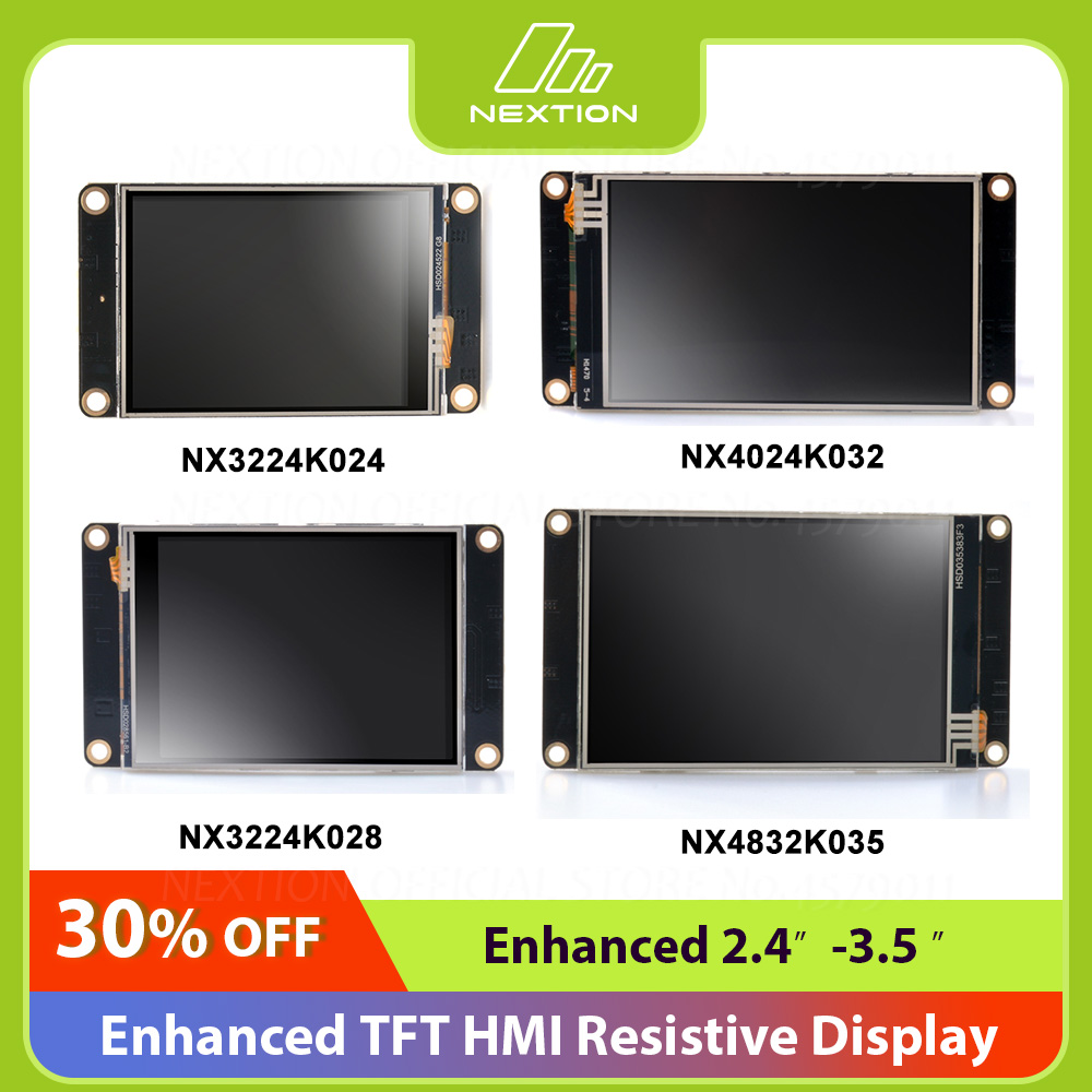 Nextion Enhanced Series HMI RTP LCD-resistief display 2,4 '' 2,8 '' 3,2'' 3,5 '' maat 1024 bytes EEPROM/groot RAM-aanraakmodule