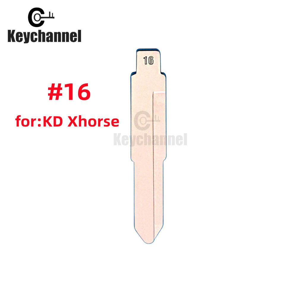Lame de clé de voiture universelle, 10 pièces # Clé rabattable vierge 16 KD, pour télécommande KEYDIY Xhorse, pour Mitsubishi Wuling FAW Haima SOUEAST