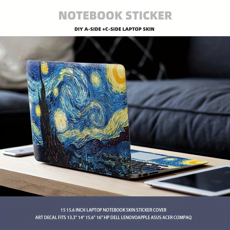 15,6-inch laptop skin sticker case art krasbestendige antislip sticker voor 13,3-inch 14-inch 15,6-inch 16-inch HP Dell Lenovo