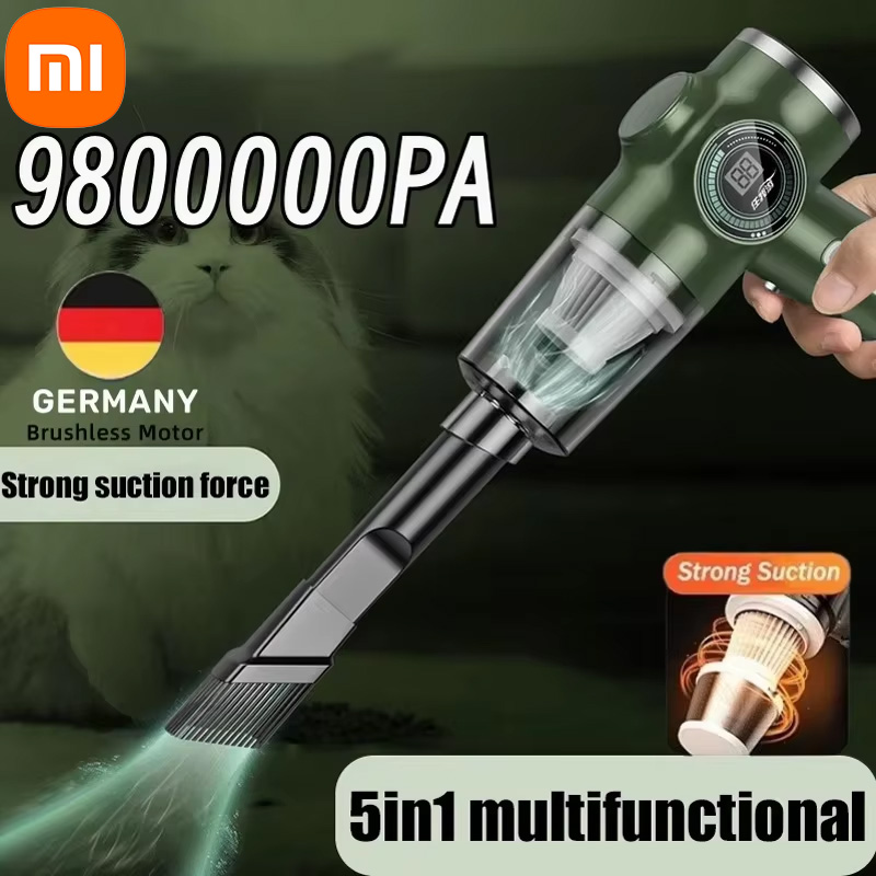 Xiaomi 9800000 Aspirador de automóvil inalámbrico PA, limpiador de electrodomésticos de mano de alta potencia de doble uso en seco y húmedo, para el hogar y el coche