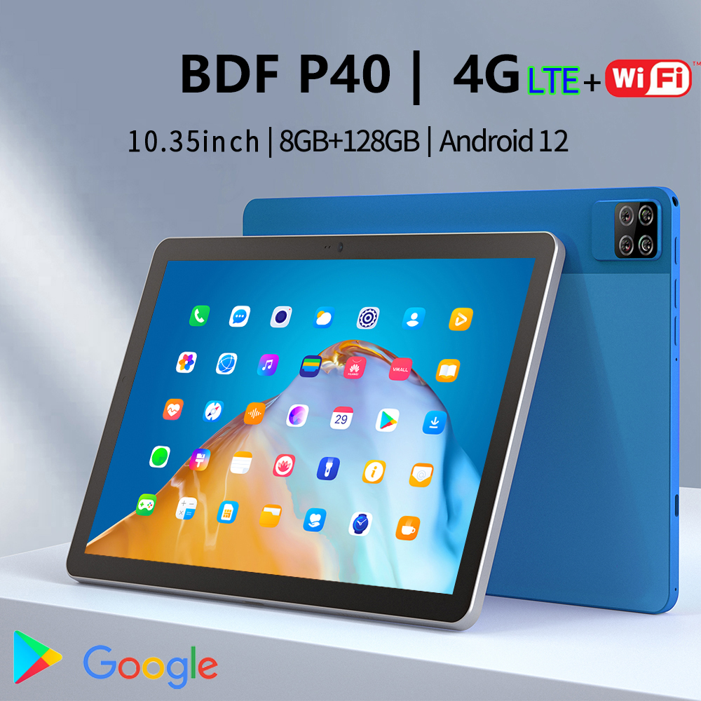 เฟิร์มแวร์ทั่วโลกของแท้ P40 bdf อันละเอียดอ่อน8GB + 128GB OCTA core Android 12 ,10.35นิ้ว HD หน้าจอ LCD แท็บเล็ต WIFI