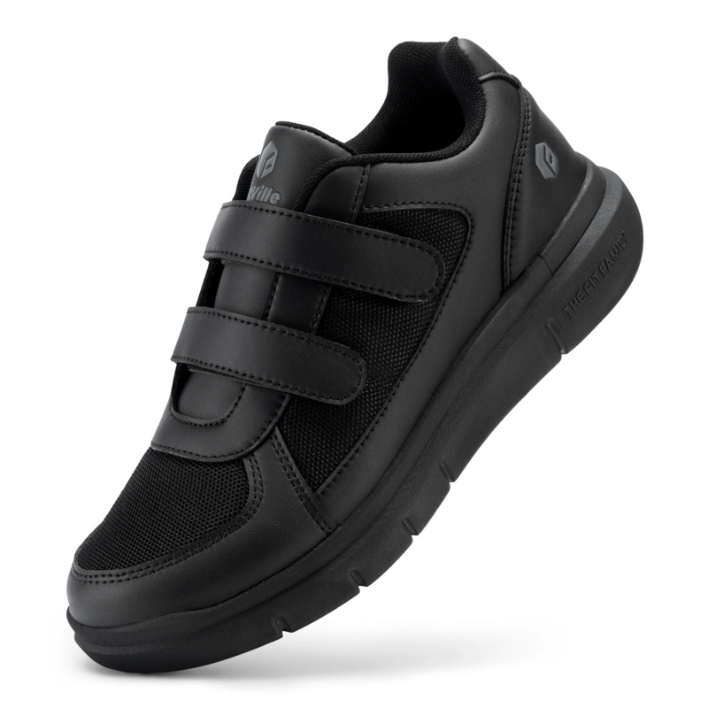 FitVille Diabetiker-Schuhe für Herren, extra breit, für ältere Männer, bei Neuropathie, geschwollenen Füßen, Schmerzlinderung, flache Schuhe