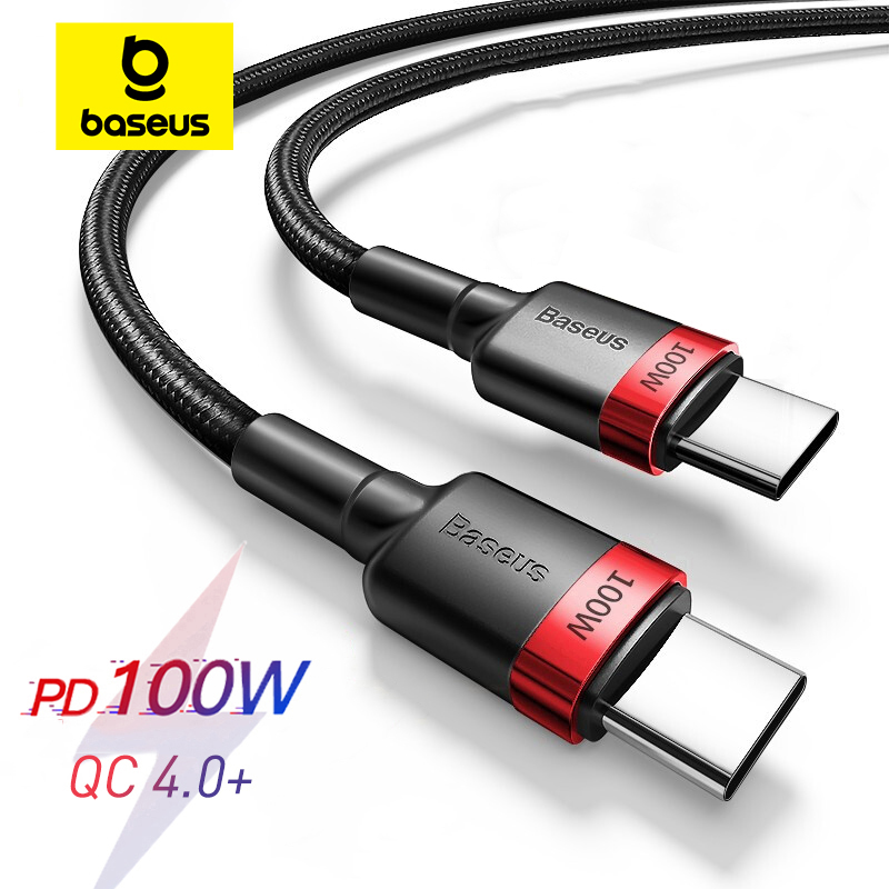 Baseus 100W USB C a USB tipo C Cable para iPhone 15 Plus Pro max USB C PD Cable de carga rápida USB-C tipo-c Cable para Macbook Pro
