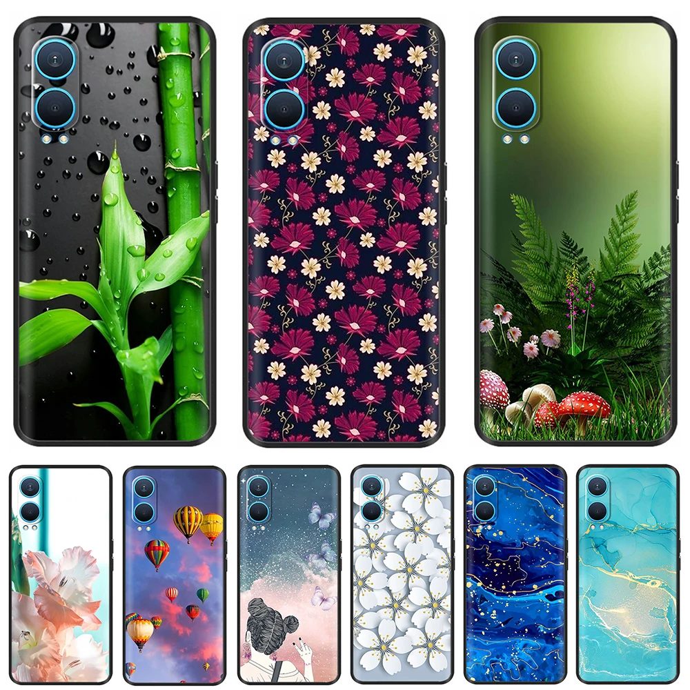 For OnePlus Nord CE4 Lite 5G Case Prety Girls Ginkgo Leaf Painted Phone Cases For One plus Nord CE 4 4Lite Soft TPU Fundas Coque