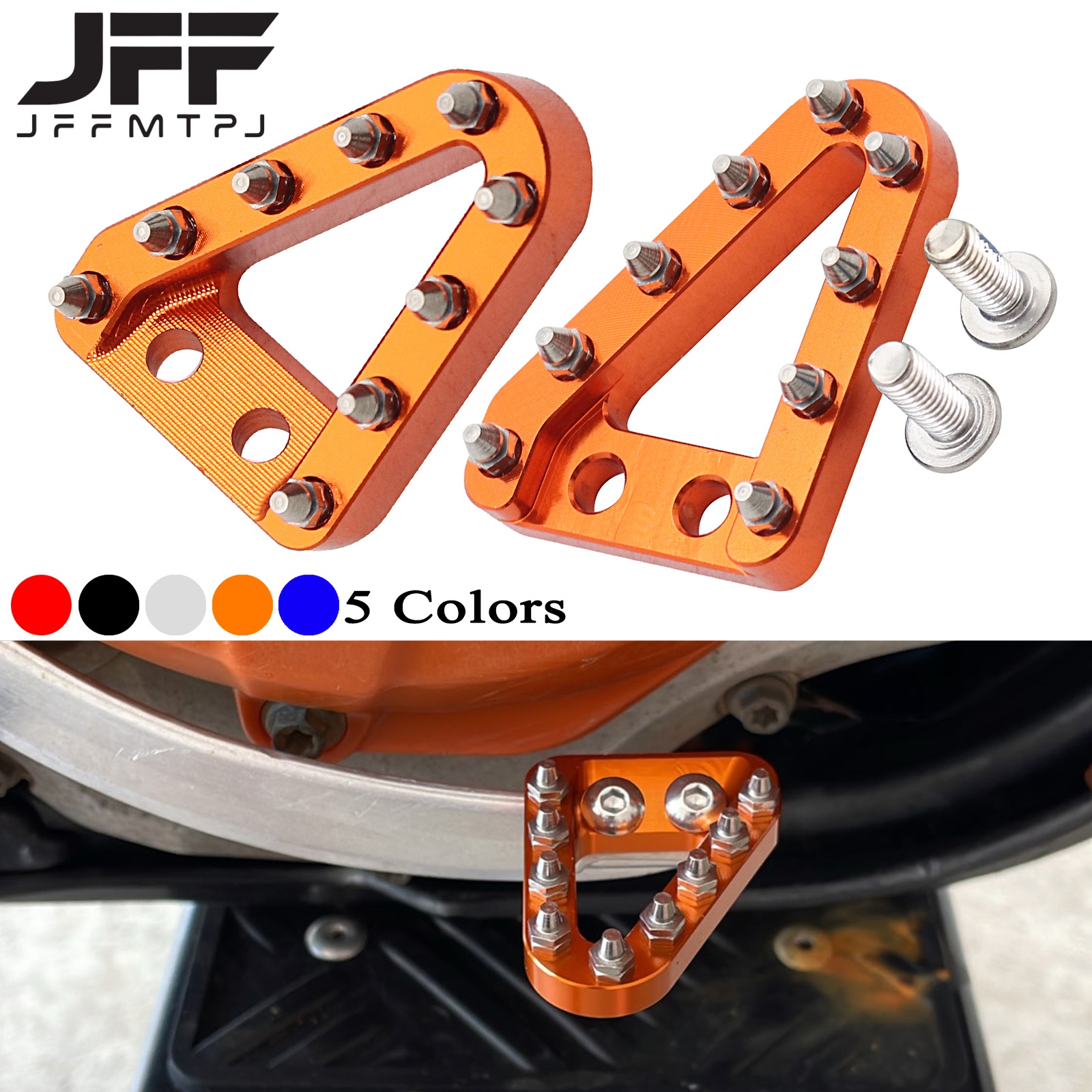 CNC Pedale del Freno Posteriore Passo Piastra Punta Per KTM SX SXF EXC EXCF XC XCF XCW XCFW TC TE 2008 2009 2010 2011 2012 2013 2014 2015 2016