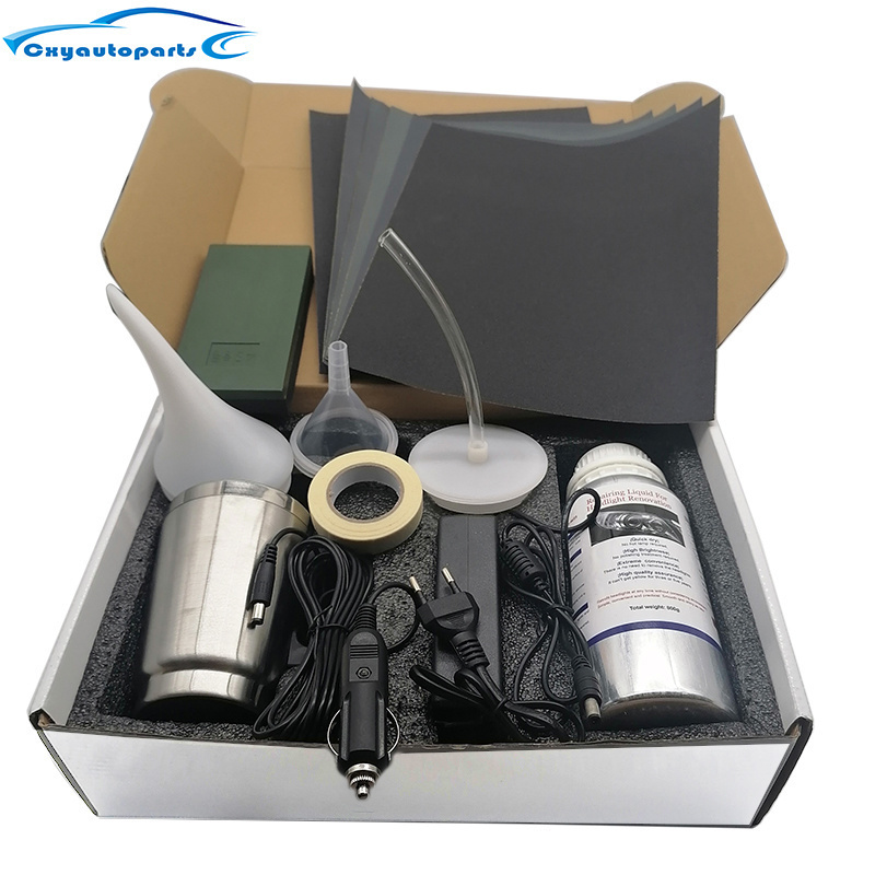 Kit per il ripristino dei fari dell'auto 800ML Fluido per la riparazione dei polimeri liquidi Kit per lucidatura chimica dei fari dell'auto Strumenti per automobili