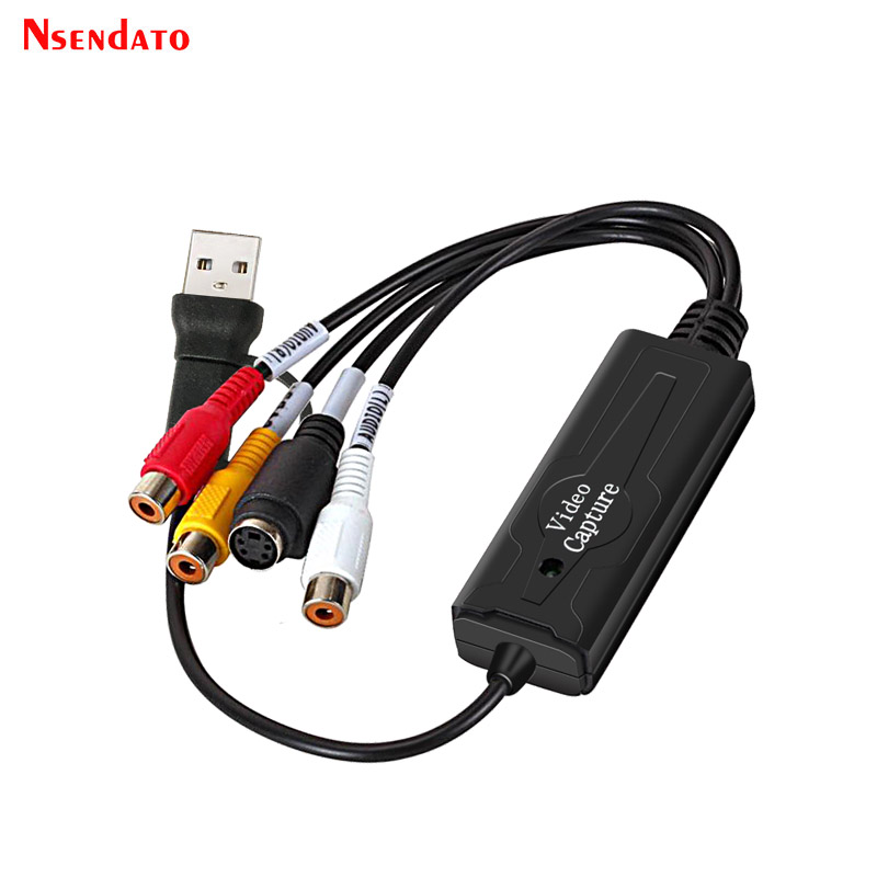 Adaptador de tarjeta de captura de vídeo USB 2,0 tipo C AV S, convertidor de vídeo compuesto RCA AV a USB tipo C, compatible con NTSC PAL para cámara OBS PC
