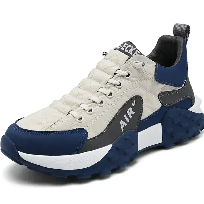 Męskie sneakersy z grubą podeszwą, modne buty męskie, uniwersalne buty wulkanizowane, sznurowane buty do biegania na zewnątrz, antypoślizgowe zapatillas de hombre.