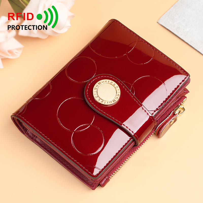 Dompet Desainer Mewah untuk Wanita Tas Pendek Portabel Dompet Tempat Kartu Pemblokiran RFID dengan Dompet dan Tas Tangan Kulit Ritsleting