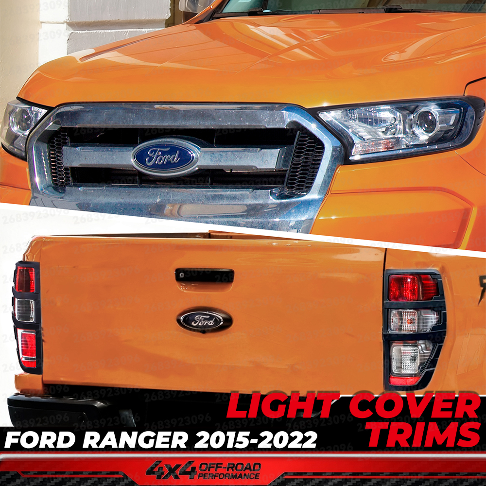 Protezioni per fari anteriori e posteriori per Ford Ranger 2012-2022 T6 T7 T8 WILTRAK XLT XLS Raptor, copertura per fari posteriori e anteriori.