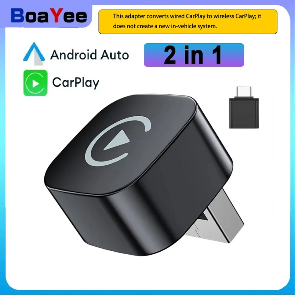 Беспроводной адаптер 2в1 Carplay для iPhone android auto Apple Wireless Carplay Mini USB Ai Box Carplay для Toyota Volvo Hyundai