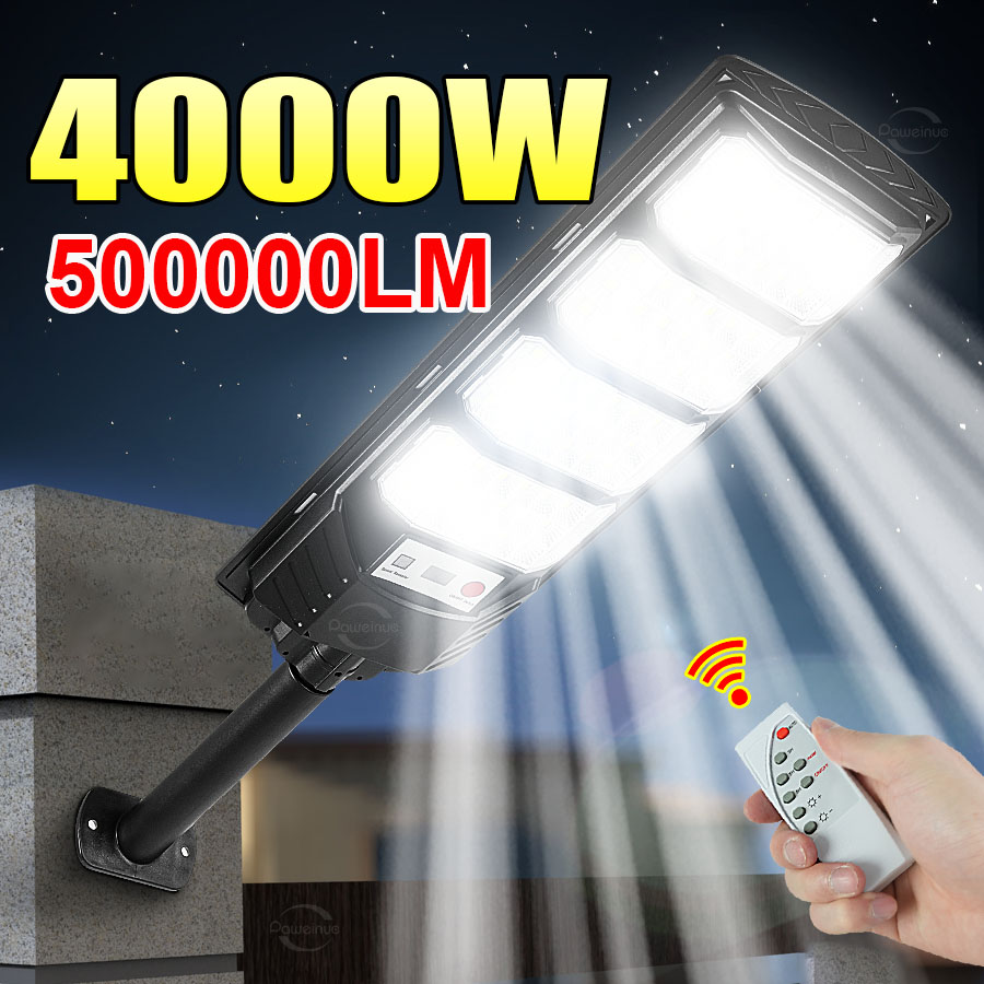 500000LM 4000W/3000W/2000W luz Led Solar al aire libre potente Sensor de movimiento al aire libre lámpara Solar jardín calle lámpara de pared