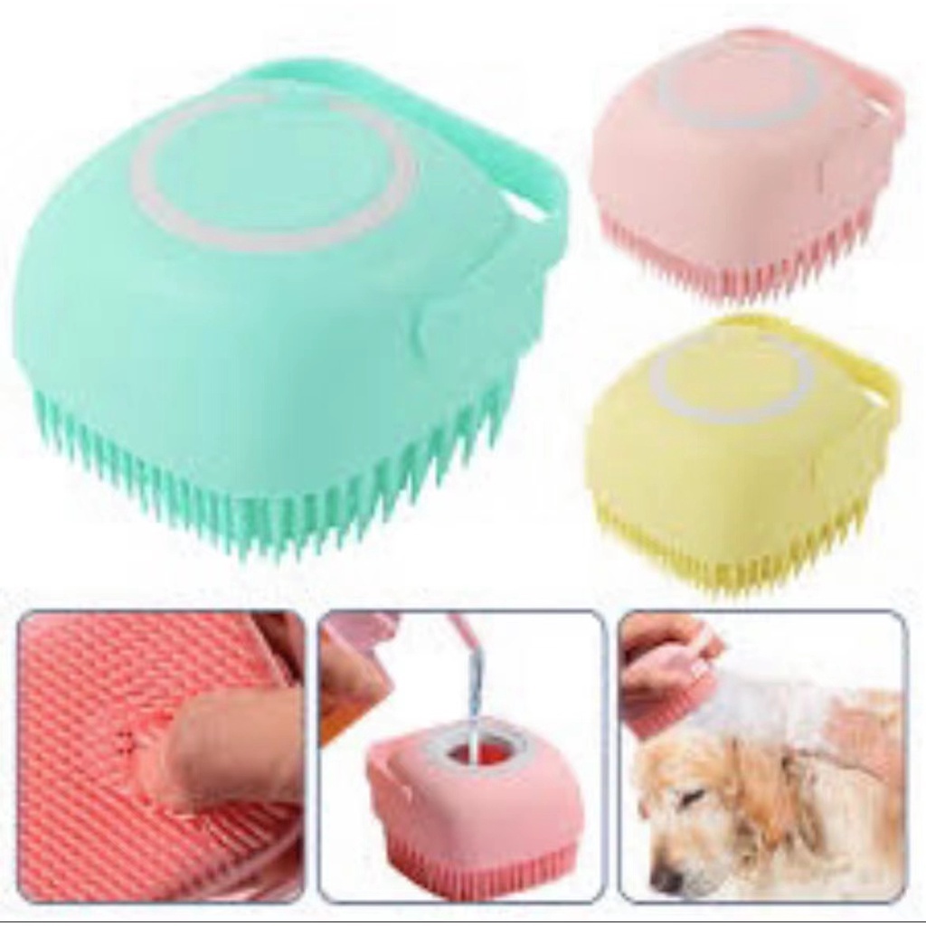 Éponge De bain en Silicone, avec distributeur De shampoing et De savon, pour enfants adultes et animaux domestiques, coloré, envoi par voie postale