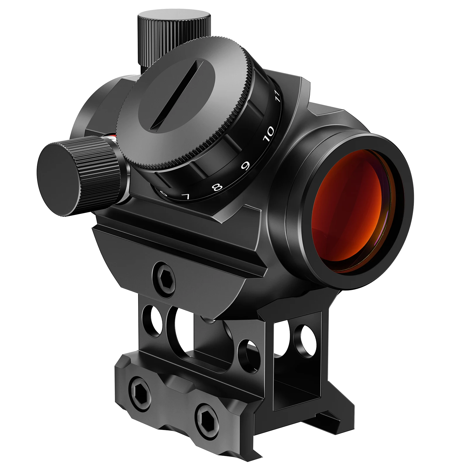 Celownik kolimatorowy 1x20mm 4 MOA z czerwonym punktem, celownik pneumatyczny do polowań z montażem na podwyższeniu 1 cal.