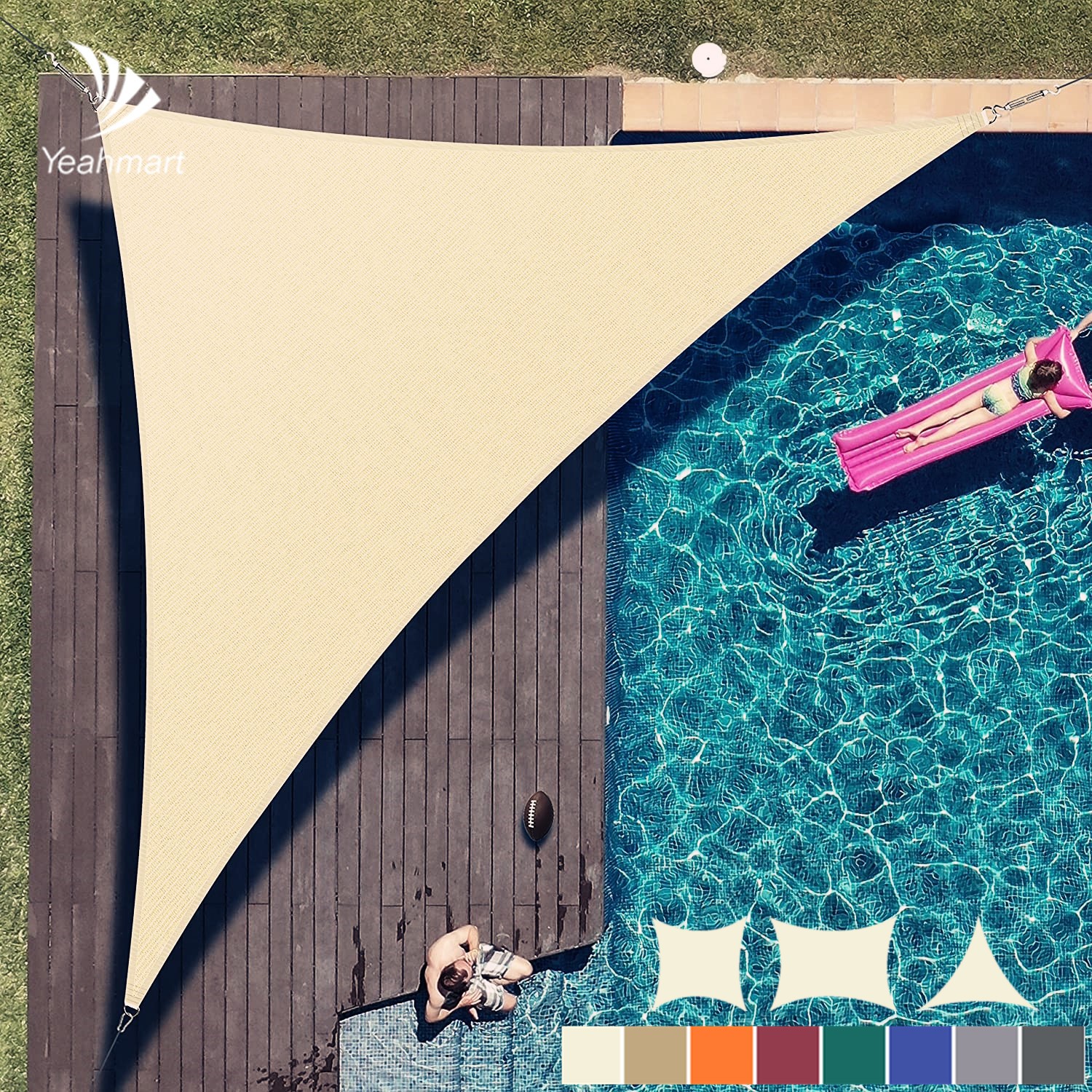 Impermeável Triângulo Sun Sombra, Sail Canopy, 98% UV Bloco, Abrigos para a facilidade ao ar livre e Atividades, Quintal Toldo, Camping Tendas, Tenda