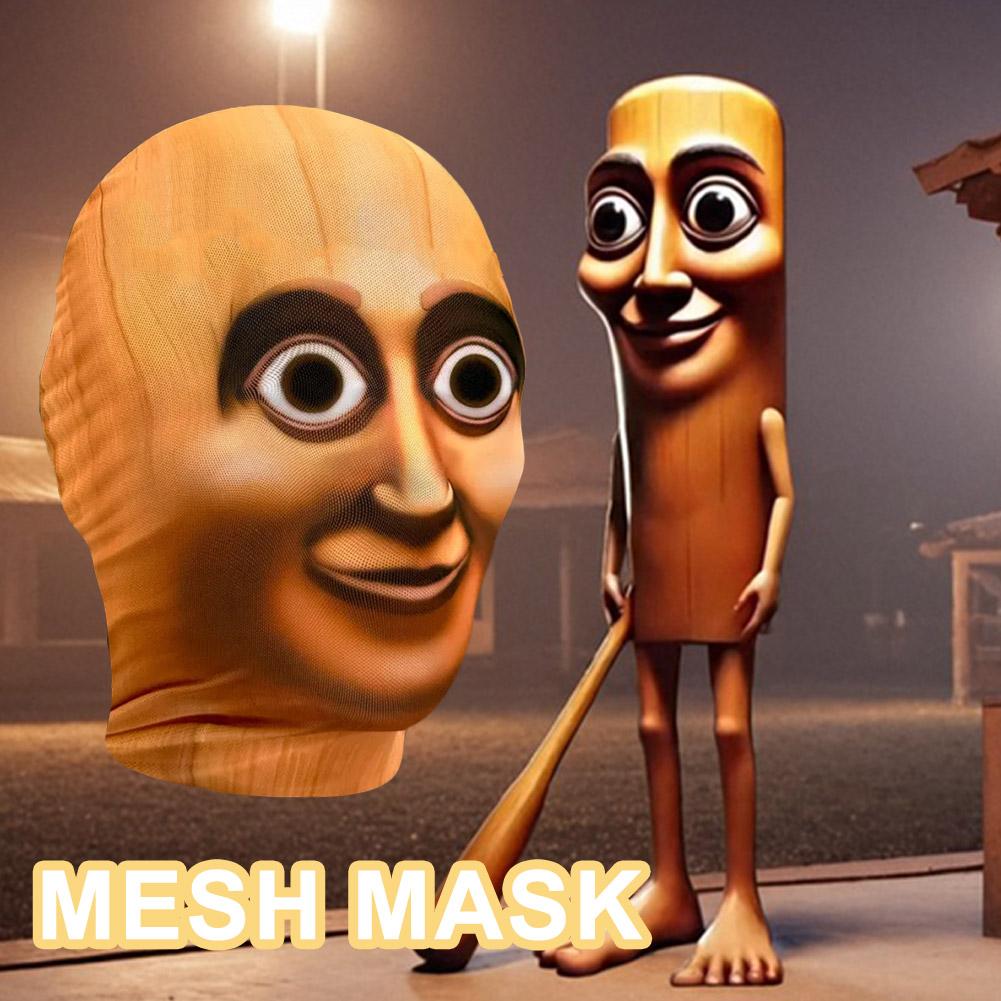 Máscara facial completa impressa em 3D Balaclava Máscara de efeito visual realista para cosplay Halloween Adereços de festa de dramatização