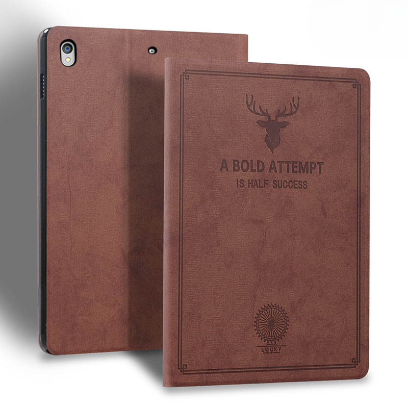 Etui Premium Deer Head Case do iPada Air Pro 12.9 11 10 9 8 7 6 5 4 3 2 Th Air Mini 6 5 4 3 2 1 Składana podstawka Skórzany pokrowiec na tablet