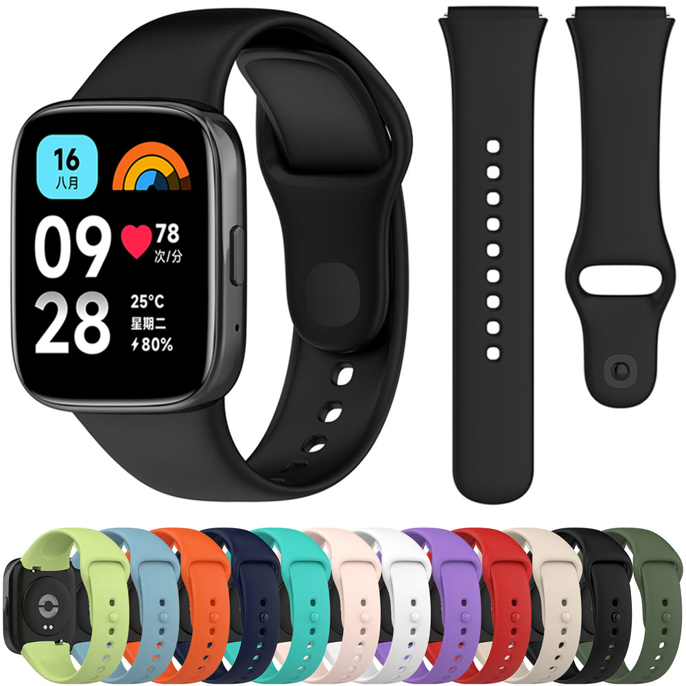 Correa de silicona oficial suave para Xiaomi Redmi Watch 3, pulsera deportiva activa para Redmi Watch 3 Lite/Correa de reloj activa