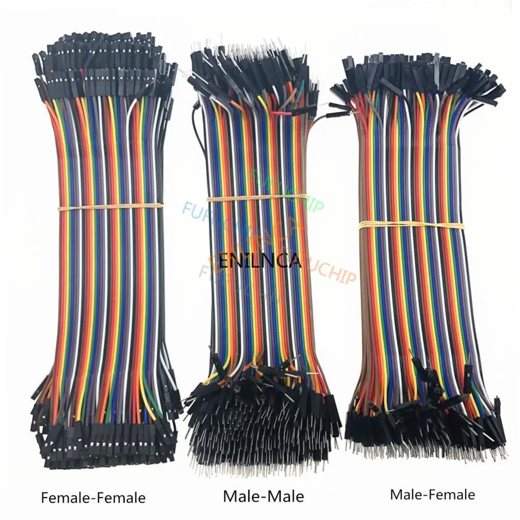 Linha dupont 10cm 20cm 30cm 40pin macho para macho + macho para fêmea e fêmea para fêmea cabo dupont para arduino kit diy