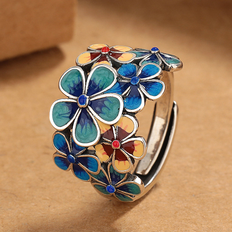 Bague Fleur Everisonne pour Femme, Bague Ouverte, Punk, Gothique, Vintage, Rétro, Chinois, Fait Main, Designer, Bijoux, Accessoires Unisexe