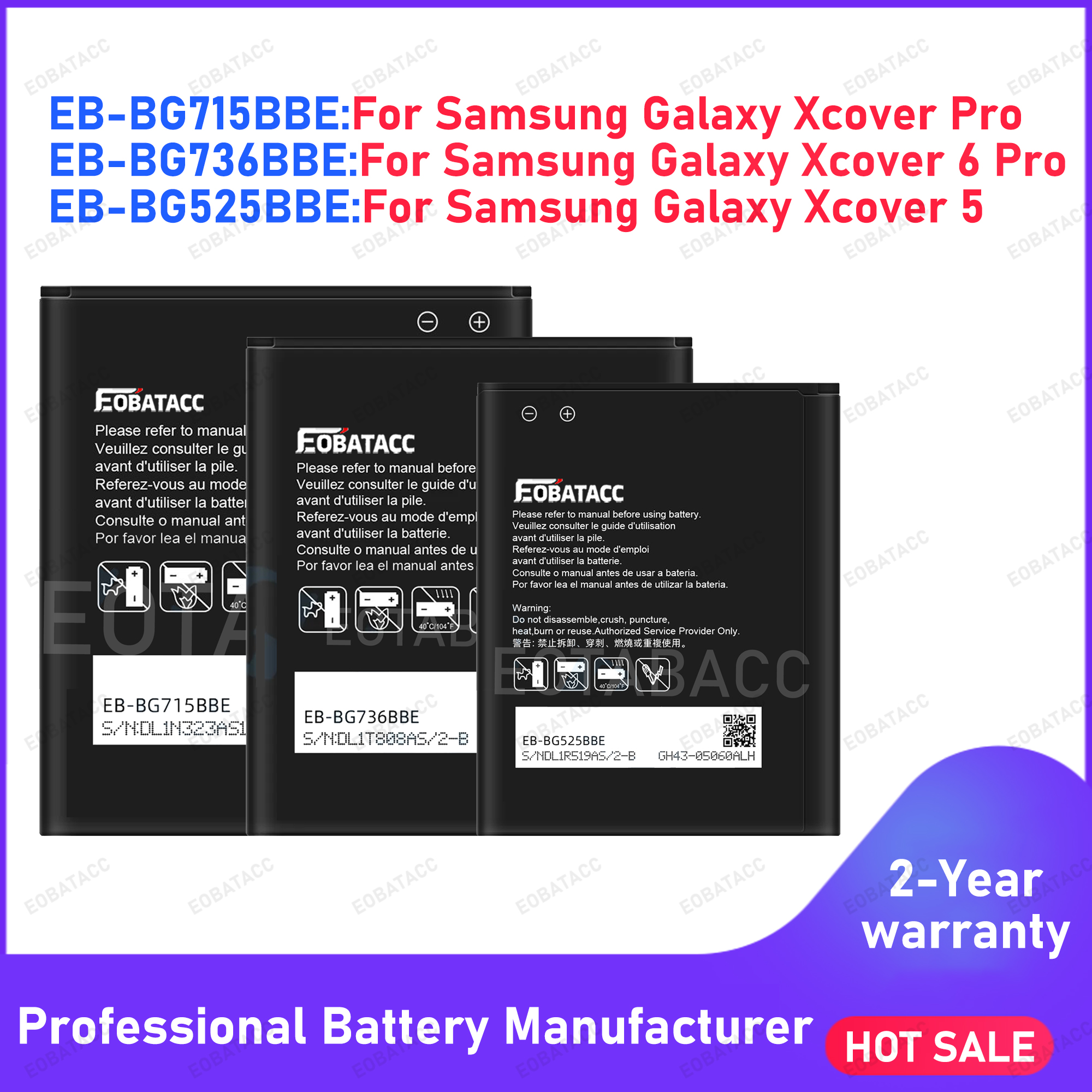Совершенно новый аккумулятор EB-BG715BBE EB-BG736BBE EB-BG525BBE для Samsung Galaxy Xcover 5 Xcover Pro Xcover 6 Pro + бесплатные инструменты