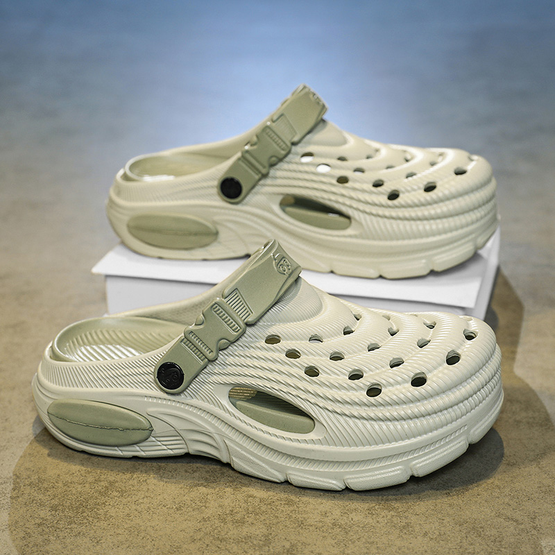 Herenklompen met 5 cm dikke zool, zachte antislip EVA-platform tuinschoenen, ademende strandsandalen, casual muiltjes