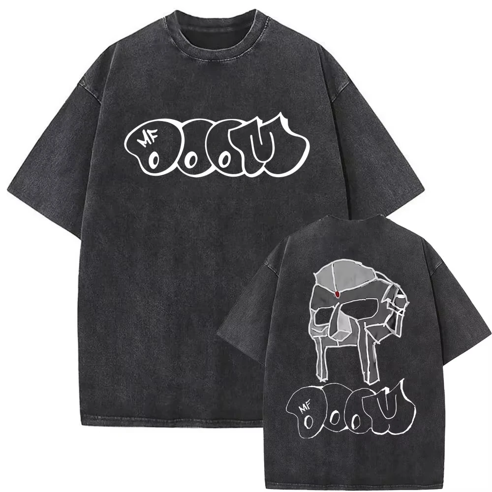 2025 lavé Vintage rappeur Mf Doom MM FOOD graphique imprimé t-shirt hommes femmes Hip Hop mode T-shirts mâle décontracté