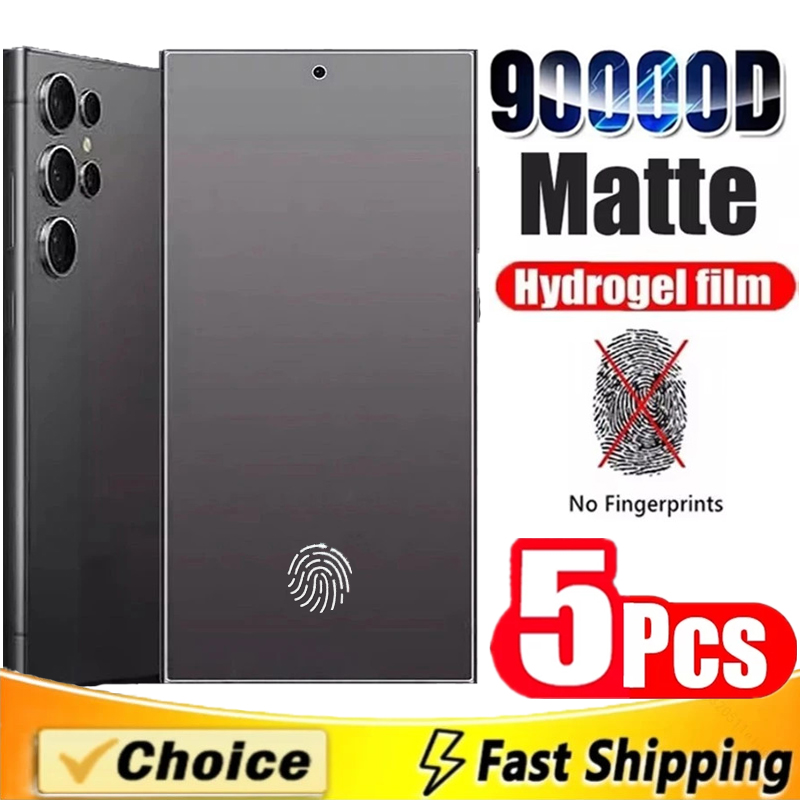 Film Hydrogel mat, 5 pièces, pour Samsung S21 S22 S20 S23 S24 Ultra S10 S9 S8 Plus FE, protecteur d'écran pour Galaxy Note 20 10 9 Plus